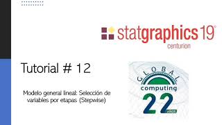 Tutorial Statgraphics Modelo general lineal Stepwise por etapas [upl. by Nomolas307]