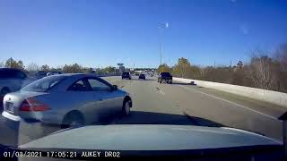 Crazy driver got lucky on the Hwy [upl. by Eltsyrk]