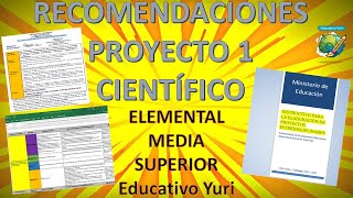 📣ELABORACIÓN DEL PROYECTO 1 INTERDISCIPLINARIO CIENTÍFICO PASO A PASO MODELO✅ RECOMENDACIONES [upl. by Issi]