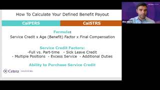 quotCalSTRS amp CalPERS Pensionquot Webinar by Tori amp Alex [upl. by Codie521]