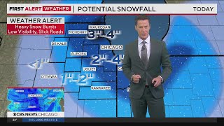 Chicago gets first snowfall of the season Heres how much to expect [upl. by Onivla440]