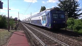 Gare de Plaisir  Les Clayes 1 Des VB2N avant larrivée des Régio2N Transilien Intercités [upl. by Endres]