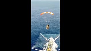 SpaceX’s fairing recovery vessel Ms Tree catches a Falcon 9 fairing half [upl. by Herb]