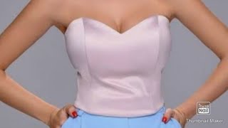 How to draft a bustier top pattern easy tutorial [upl. by Min42]