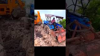 Emosnal Song Jcb pulling Sonalika Tractor Stuck in mud youtubeshorts [upl. by Missy714]