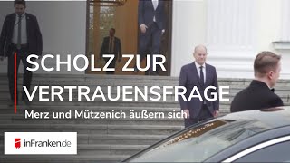 SCHOLZ ZUR VERTRAUENSFRAGE Kanzler auch früher dazu bereit [upl. by Colner365]