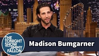 Madison Bumgarner Gives Jimmy a quotMadBumquot Gift [upl. by Schoenberg247]