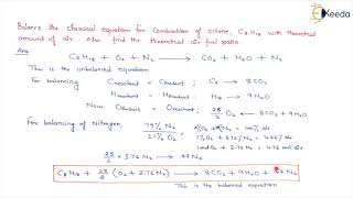 Numerical on Stoichiometric Air Fuel A F Ratio  Combustion of Reactive Mixtures  Power Engineering [upl. by Silyhp840]