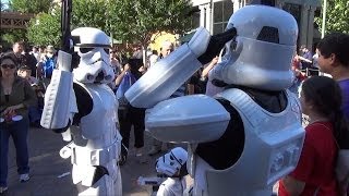 Stormtroopers with MiniTrooper at Star Wars Weekends NEW Talking to Guests While Patrolling [upl. by Lahpos]