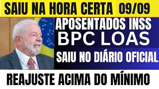 🔴CHEGOU EM BOA HORA Vitória para Aposentados e Beneficiários do BPC REAJUSTE ACIMA DO MÍNIMO [upl. by Plotkin188]