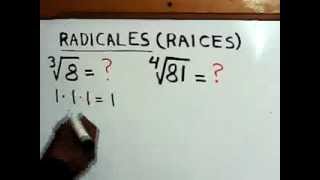 Raices Radicales en Matematicas [upl. by Lalitta]