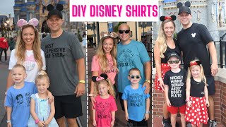 Work With Me Make DIY Disney Shirts with me Matching Family Tees using Vinyl and Sublimation [upl. by Kus]