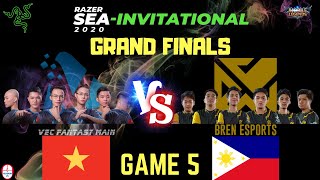 Game 5 BREN ESPORTS vs VEC FANTASY MAIN  Razer SEA Invitational GRAND FINALS PH vs VM  MLBB [upl. by Snook46]