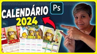 🔴Crie Calendários Personalizados para 2024 Modelos Prontos para usar no Photoshop Download Gratuito [upl. by Mufi541]