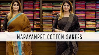 Narayanpet Cotton Sarees  Suja Silks [upl. by Lerrehs]