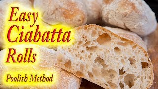 Ciabatta bread rolls made at home [upl. by Esilrahc]