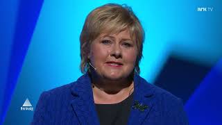 Valg 2013 Partilederdebatt Oslo Erna Solberg sluttappell 18 [upl. by Jimmy420]