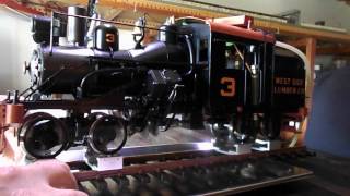 Narrow Gauge Accucraft Heisler Live Steam  P1 Air Test [upl. by Nawiat]