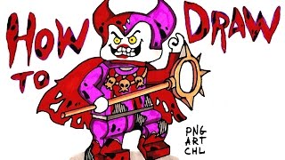 How To Draw Jestro Nexo Knights Lego [upl. by Acissev]