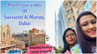 Room tour of Swissotel Al Murooj Duabi  5 star luxury property near Dubai Mall  Dubai Series [upl. by Etolas]