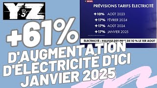 61 daugmentation délectricité dici janvier 2025 😵‍💫 [upl. by Ateinotna442]