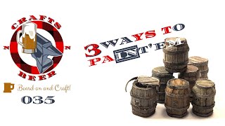 CraftsnBeer 35 🎨Miniature Painting Tutorial of Beer Barrels  Beer Kegs for DampD Tabletop RPG Games [upl. by Suraved827]