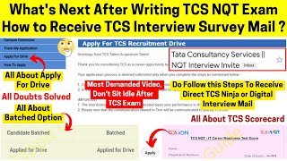 Whats Next After Writing TCS NQT Exam How to Receive Direct TCS Ninja or Digital Interview Mail [upl. by Eimme]