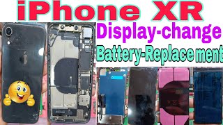 Iphone xr battery replacementdisplay change [upl. by Eirlav]