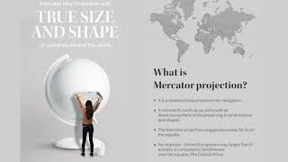 Mercator Projection  World Map [upl. by Nnylaj]