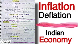 InflationIntroduction  Deflation  Indian Economy handwritten notes Lec34 An Aspirant [upl. by Priscella]