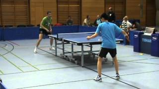 Tischtennis 2 Bundesliga 2012 DTTB Pokal Hilpoltstein 6 Warm Up ZSelQiu Dang [upl. by Aketal592]