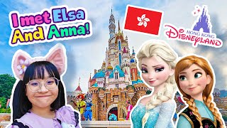 I Met Elsa And Anna  Hong Kong Disneyland Vlog ༘⋆🌷🫧💭₊˚ෆ [upl. by Innavoeg]