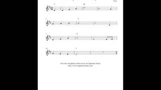 Free easy alto saxophone sheet music On Top Of Old Smoky [upl. by Kcirreg774]