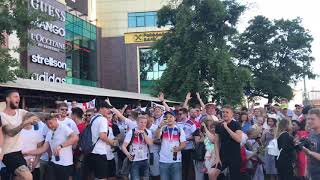 England fans in Kaliningrad “Vardy’s on fire” [upl. by Feinleib]