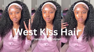 It Is Giving Sporty Vibes 😍 Bomb Curly Frontal Wig Indepth Tutorial For Beginners  West Kiss Hair [upl. by Cook]