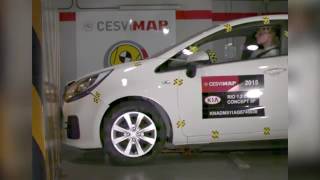 Frontal Crash test Kia Rio EURO NCAP [upl. by Enneite386]