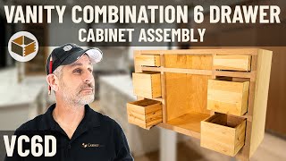 Vanity Combination 6 Drawer Cabinet Assembly VC6D  RTA Cabinet Assembly [upl. by Soluk]