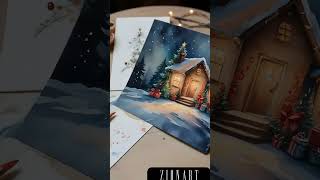 Create a STUNNING Christmas PAINTING christmasdecoration [upl. by Annahsit378]