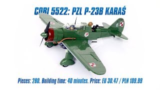 COBI 5522 PZL P23B Karaś review amp speed build [upl. by Etireuqram]