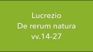 Lucrezio  De rerum natura  vv 1427 [upl. by Parke312]