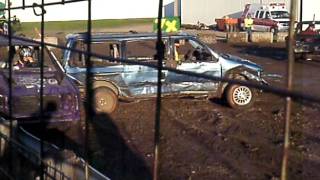 Stearns County Fair  Demo Truck Derby [upl. by Nauqat]