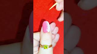 Easy nail art with seftypin and toothpick nailart viralvideo shorts Fizasnailart [upl. by Graehl]