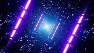 Rotating Neon Light Beam Cyber Tunnel vj background [upl. by Barbie884]