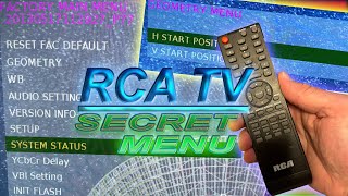 How To Enter The Secret Menu On An RCA TV  Fix Overscan Issues on RCA TVs [upl. by Lodie]