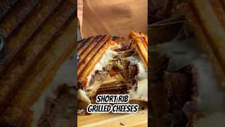 SHORT RIB GRILLED CHEESES Full recipe on begreedyeatscom✌🏾cooking grilledcheese recipe eat [upl. by Nangatrad564]