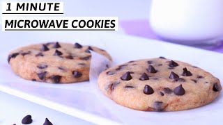 1 MINUTE Microwave Chocolate Chip Cookie  Easiest Cookie Recipe  Top Tasty Recipes [upl. by Dermot617]