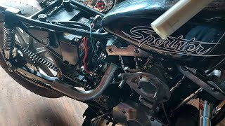 Pt13 1979 Harley Sportster Ironhead  Clutch test Basket case Project bike [upl. by Cy]