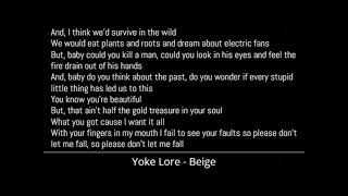 Yoke Lore  Beige Lyrics [upl. by Amihc]