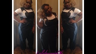 Review  Leather Overalls  Velvet Curves Boutique [upl. by Oratnek]