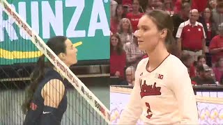 Reilly Sisters compete as Nebraska sweeps Illinois [upl. by Eenaffit725]